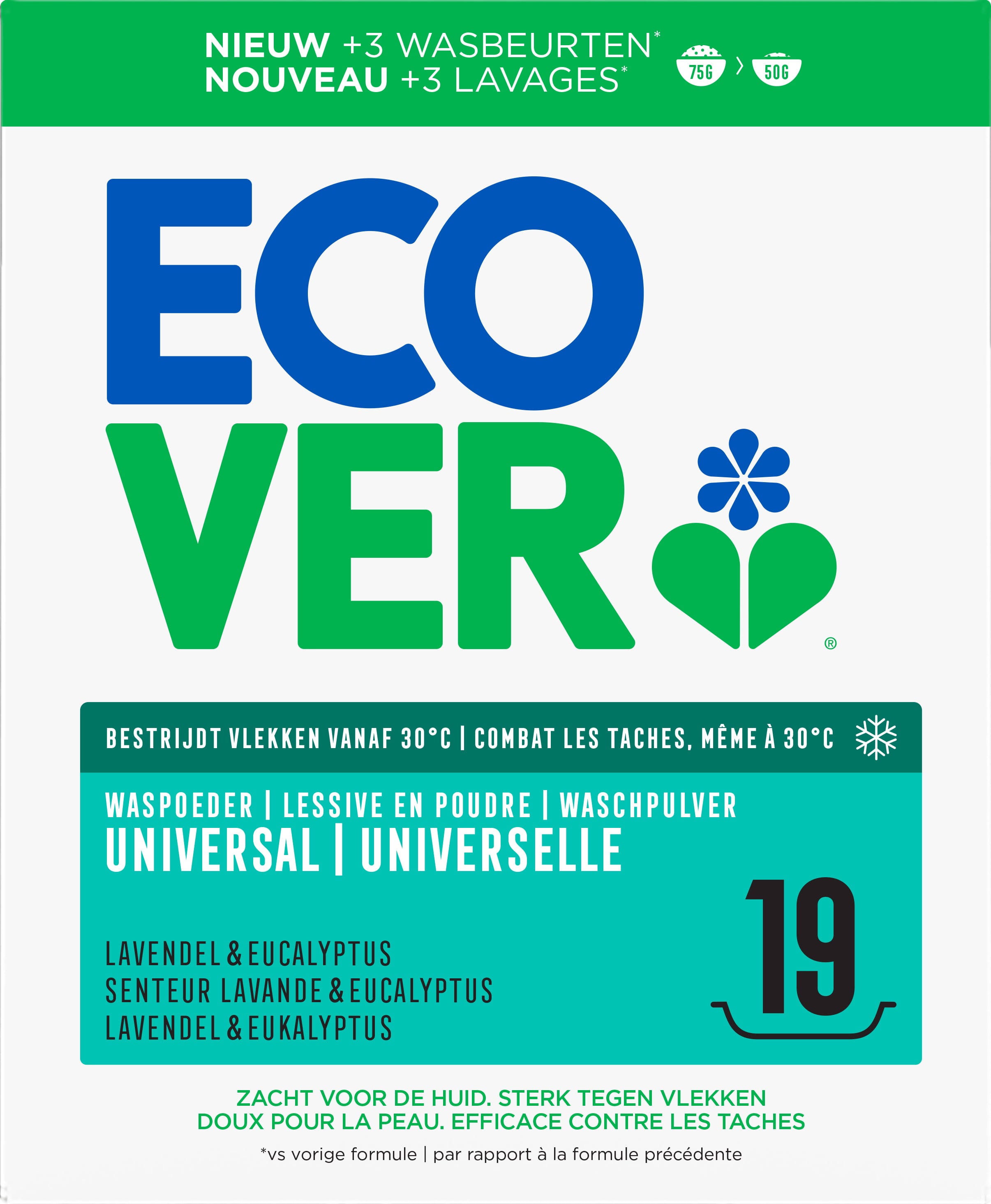 Стиральный порошок автомат Ecover Universal экологичный суперконцентрат 950г